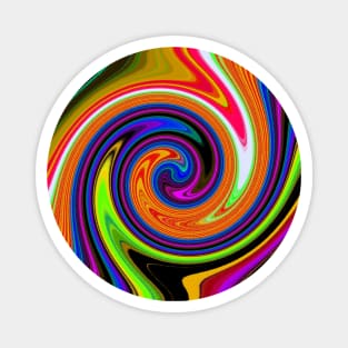 Swirl Retro Orange Magnet